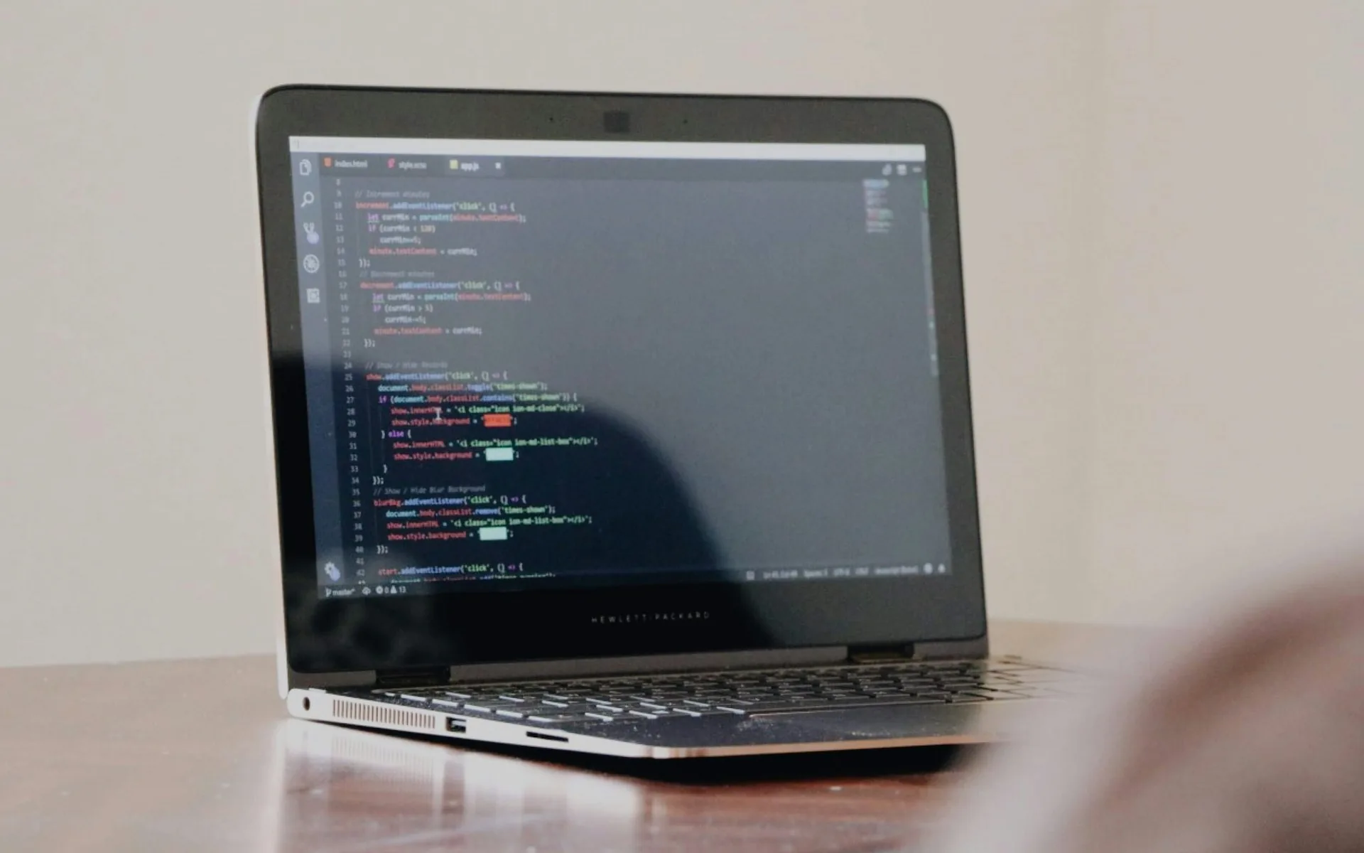 A laptop screen displaying programming code, representing modern web development with Astro